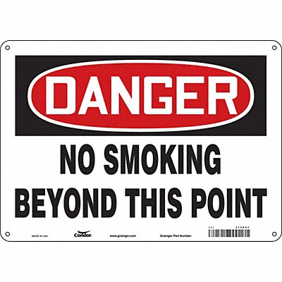 Safety Sign 10 in x 14 in Aluminum