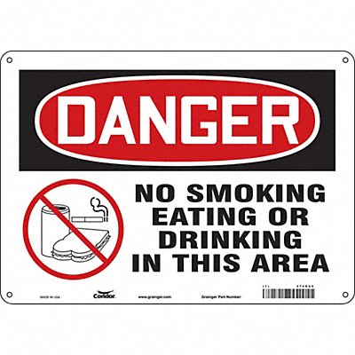 Safety Sign 10 in x 14 in Aluminum