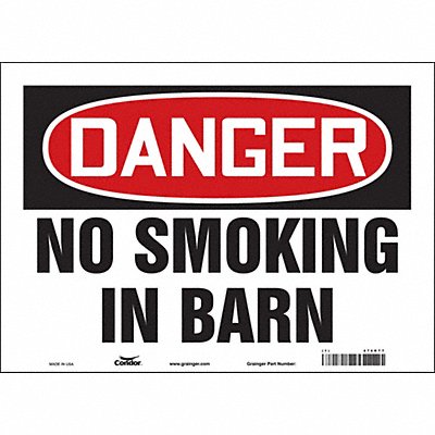 Safety Sign 10 in x 14 in Vinyl