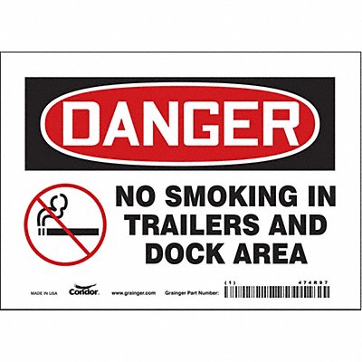 Safety Sign 5 in x 7 in Vinyl