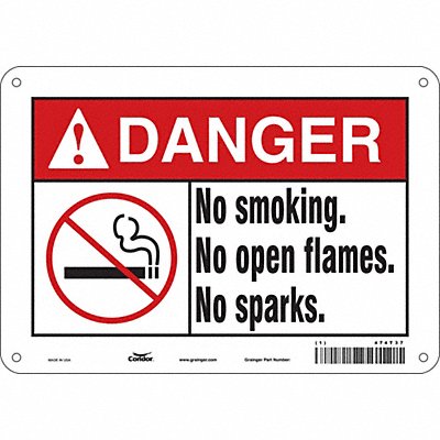 Safety Sign 7 in x 10 in Aluminum