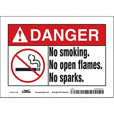 Safety Sign 5 inx7 in Vinyl