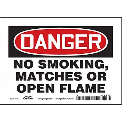 Safety Sign 5 in x 7 in Vinyl