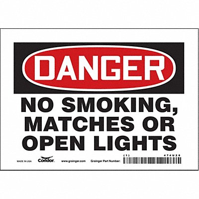 J6939 Safety Sign 5 in x 7 in Vinyl