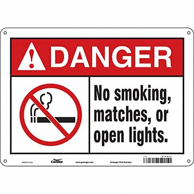 Safety Sign 10 in x 14 in Aluminum