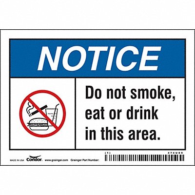 Safety Sign 3.5in x 5in Vinyl