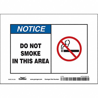 Safety Sign 5 in x 7 in Vinyl