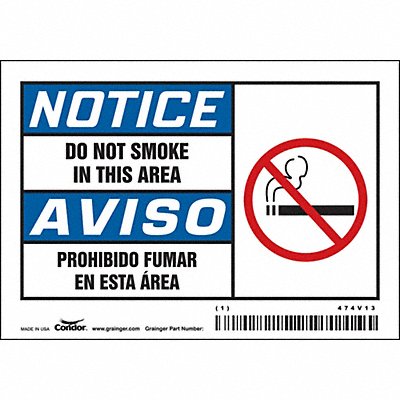 Safety Sign 3 1/2 inx5 in Vinyl PK5