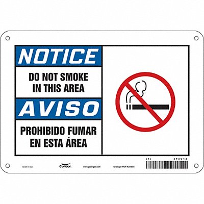 Safety Sign 7 inx10 in Polyethylene