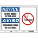 Safety Sign 10 in x 14 in Vinyl