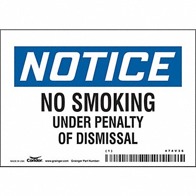 Safety Sign 3.5in x 5in Vinyl