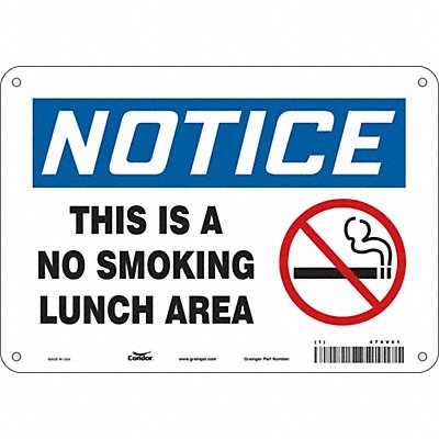 Safety Sign 7 in x 10 in Aluminum