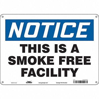 Safety Sign 10 in x 14 in Aluminum