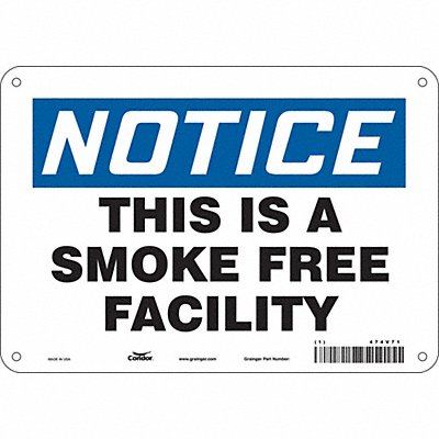Safety Sign 7 in x 10 in Polyethylene