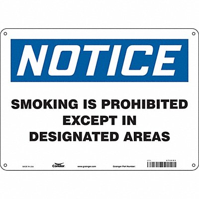 Safety Sign 10 inx14 in Aluminum