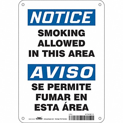 Safety Sign 10 in x 7 in Polyethylene