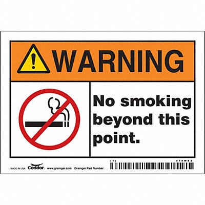 Safety Sign 3.5in x 5in Vinyl