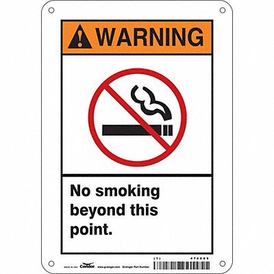 Safety Sign 10 in x 7 in Polyethylene