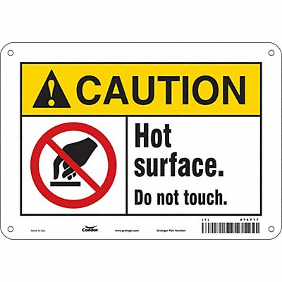Danger Sign 7 in x 10 in Aluminum