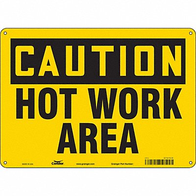 Safety Sign 10 inx14 in Polyethylene