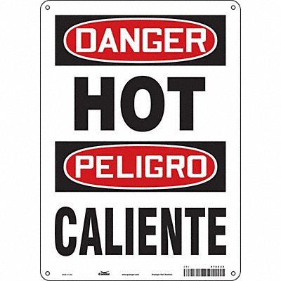 Safety Sign 14 in x 10 in Polyethylene