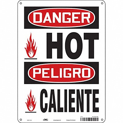 Safety Sign 14 in x 10 in Polyethylene