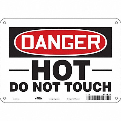Danger Sign 7 in x 10 in Aluminum