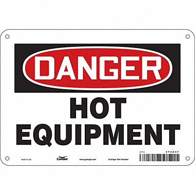 Danger Sign 7 in x 10 in Aluminum
