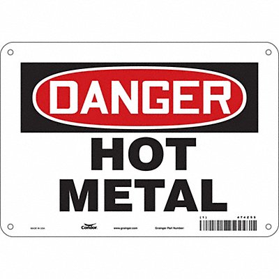 Safety Sign 7 in x 10 in Polyethylene
