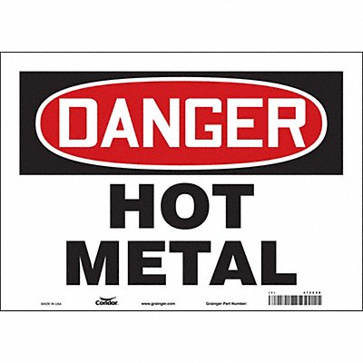 Safety Sign 10 in x 14 in Vinyl