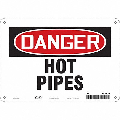 Danger Sign 7 in x 10 in Aluminum