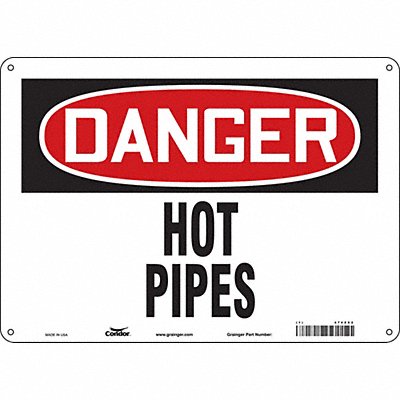 Safety Sign 10 in x 14 in Polyethylene