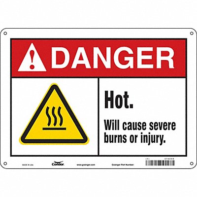 Safety Sign 10 in x 14 in Polyethylene