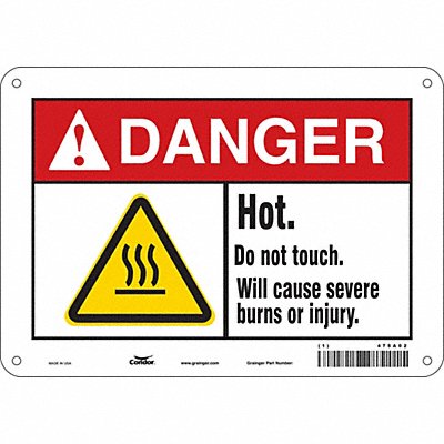 Safety Sign 7 in x 10 in Polyethylene