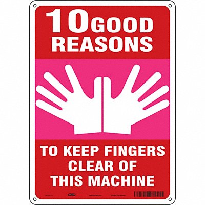 Safety Sign 14 inx10 in Aluminum