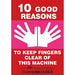 Safety Sign 5 inx3 1/2 in Vinyl PK5