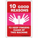 Safety Sign 10 in x 7 in Polyethylene