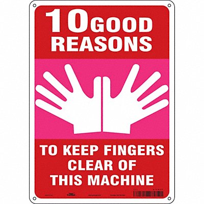 Safety Sign 14 inx10 in Polyethylene