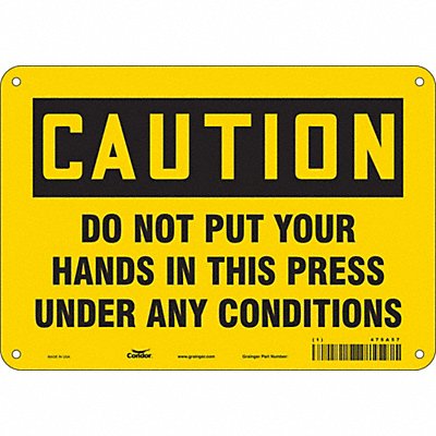 Safety Sign 7 in x 10 in Aluminum