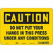 Safety Sign 7 inx10 in Polyethylene