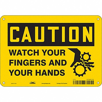 Safety Sign 7 in x 10 in Aluminum