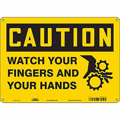Safety Sign 10 in x 14 in Aluminum