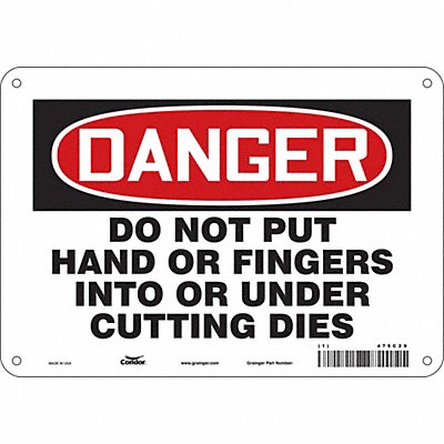 Safety Sign 7 in x 10 in Aluminum