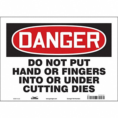 Safety Sign 10 in x 14 in Vinyl