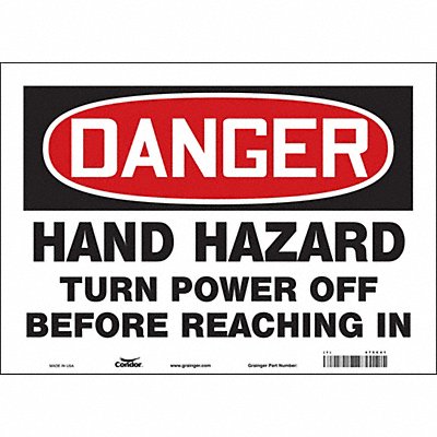Safety Sign 10 in x 14 in Vinyl