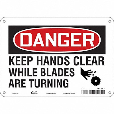 Safety Sign 7 inx10 in Polyethylene