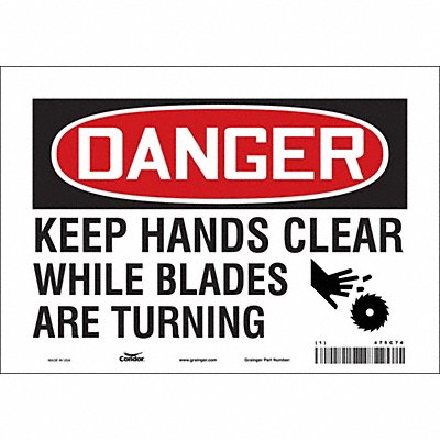 Safety Sign 7 inx10 in Vinyl