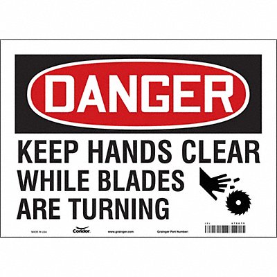 Safety Sign 10 in x 14 in Vinyl