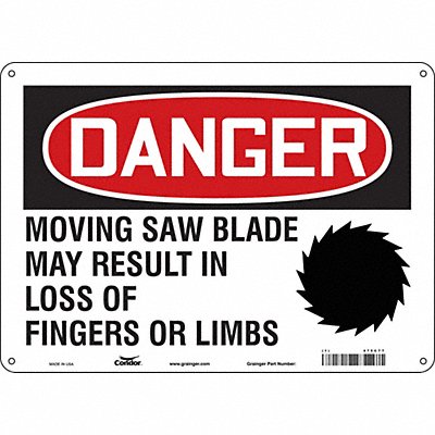 Safety Sign 10 in x 14 in Aluminum