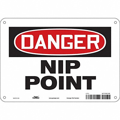 Safety Sign 7 in x 10 in Aluminum